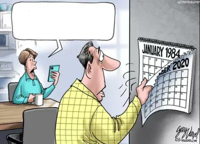 1984 Calendar meme template
