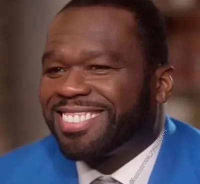 50 Cent smiling meme template