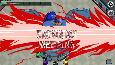 Among Us emergency meeting meme template