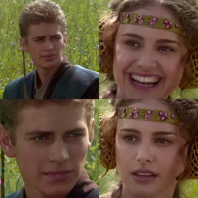 Anakin Padme 4 Panel meme template