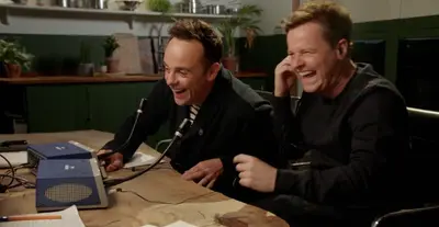 Ant and Dec laughing meme template