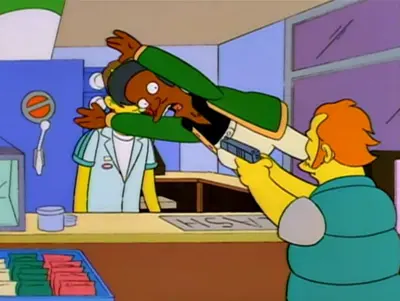 Apu takes bullet meme template