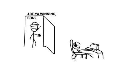 Are ya winning son meme template