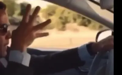 Ari Gold crashes out on the phone meme template