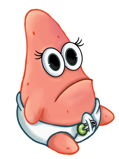 Baby Patrick surprised meme template