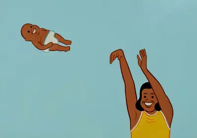 Baby yeet meme template