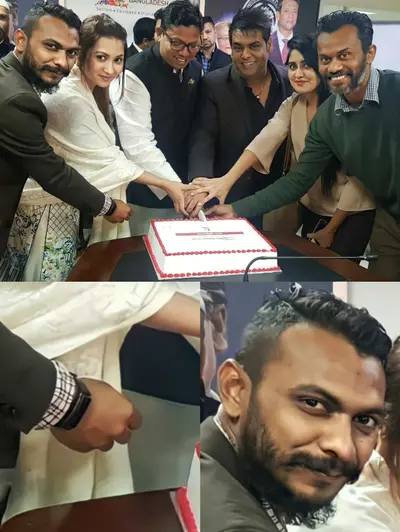Bangladesh cake cutting ceremony meme template