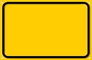 Blank Yellow Sign meme template
