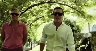 Brad Pitt and George Clooney meme template