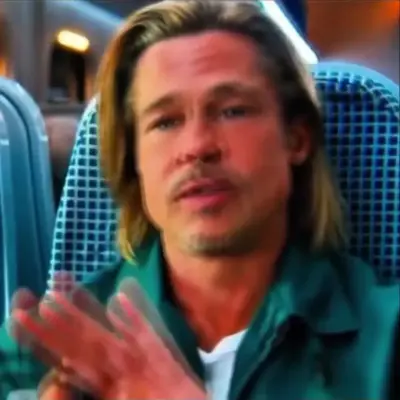 Brad Pitt (Bullet Train) conversation meme template