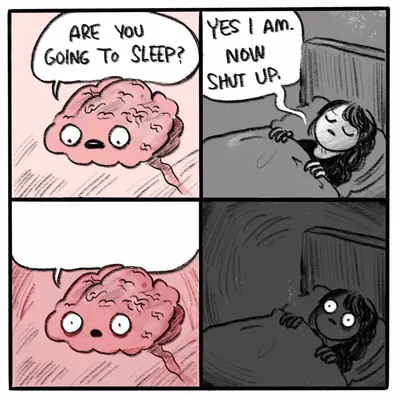 Brain going to sleep meme template