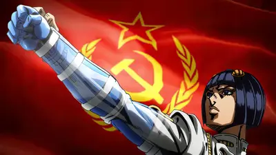 Bruno soviet flag raised fist meme template