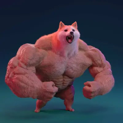 Buff doge meme template