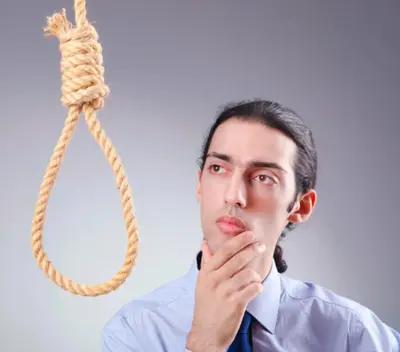 Business guy contemplating suicide meme template
