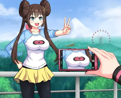 Camera zooming on chest meme template