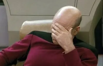 Captain Picard Facepalm meme template