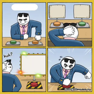 Cat choosing between buttons meme template