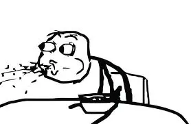 Cereal Guy Spitting meme template