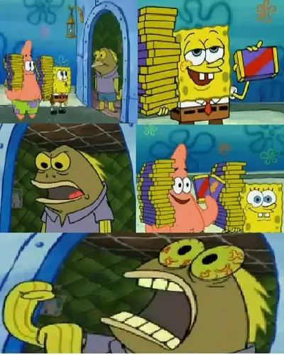 Chocolate Spongebob meme template
