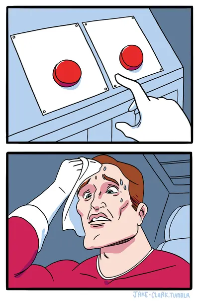 Choice button choix difficile bouton 01 meme template