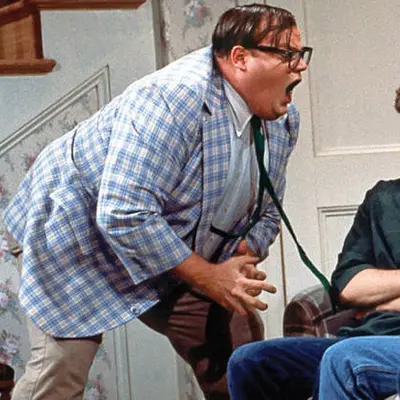 Chris Farley For the love of god meme template