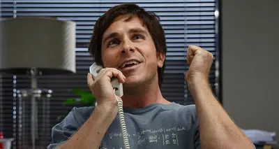 Christian Bale on the Phone (The Big Short) meme template