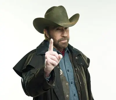 Chuck Norris Finger meme template