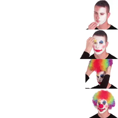 Clown makeup small meme template