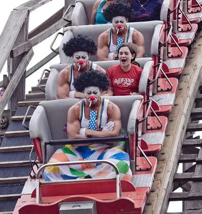 Clown roller coaster meme template