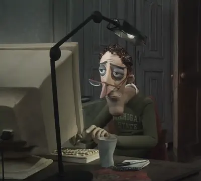Coraline dad computer meme template