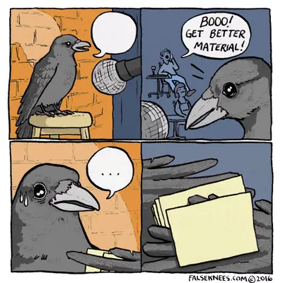 Crow get better material meme template