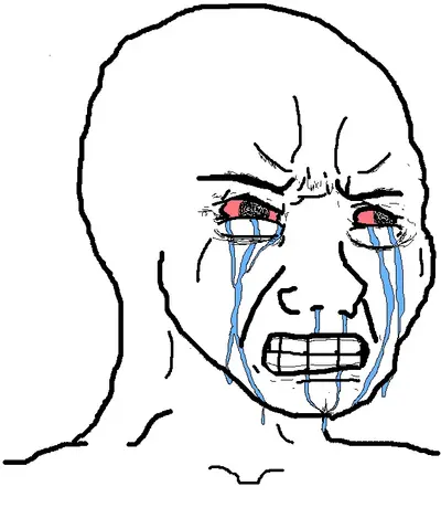 Crying wojak meme template