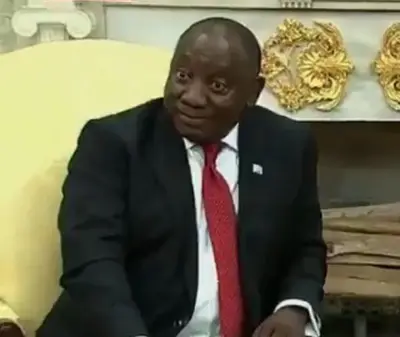 Cyril Ramaphosa reaction face meme template