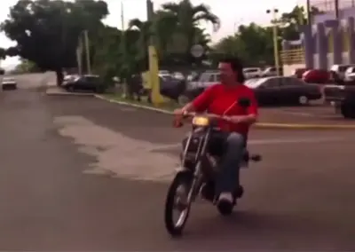 Danny McBride riding a motorcycle meme template