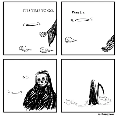 Death good boy dog meme template