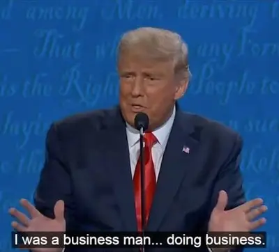 Donald Trump doing business meme template