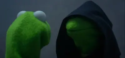 Evil Kermit meme template