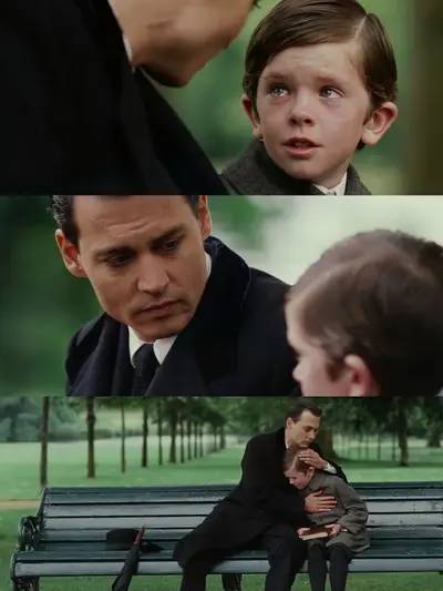 Finding Neverland bench crying meme template