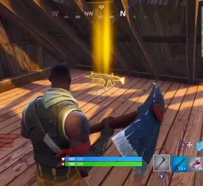 Fortnite Golden Scar meme template