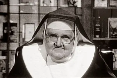 Frowning Nun meme template