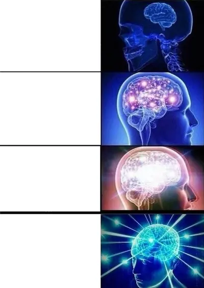 Galaxy Brain meme template