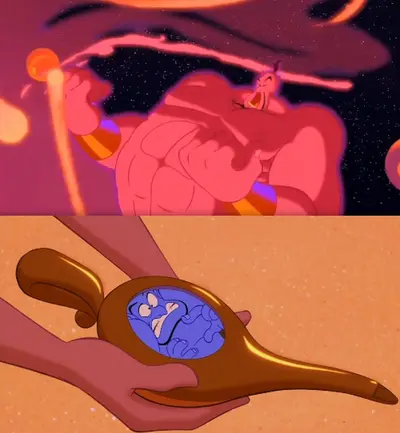 Genie Lamp meme template