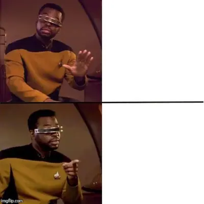 Geordi Drake meme template