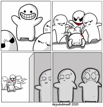 Gingerbread man beat up meme template