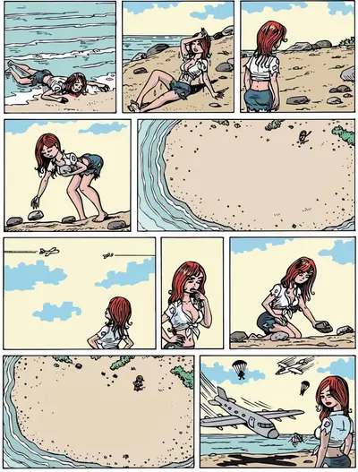 Girl stranded island planes meme template