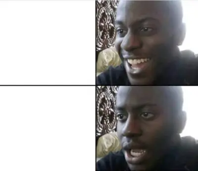 Good then bad meme template