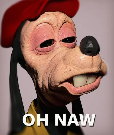 Goofy oh naw meme template