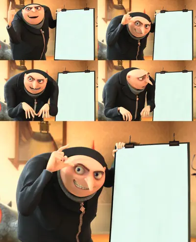 Gru presentation tableau v2 meme template