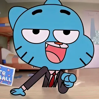 Gumball running suit meme template