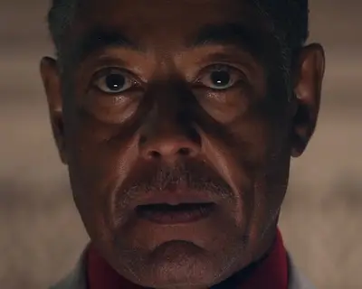 Gus Fring death stare meme template